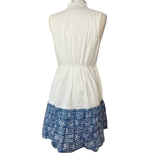 Mon Coco Blue & White Preppy Beach Coastal Mini Dress Size Small Gently Used - Picture 6 of 6